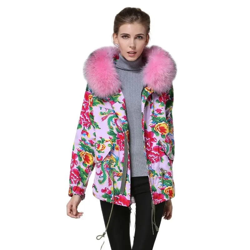 2017 розовый настоящий Енот огромные толстовки тренчкот для мам Одежда в китайском