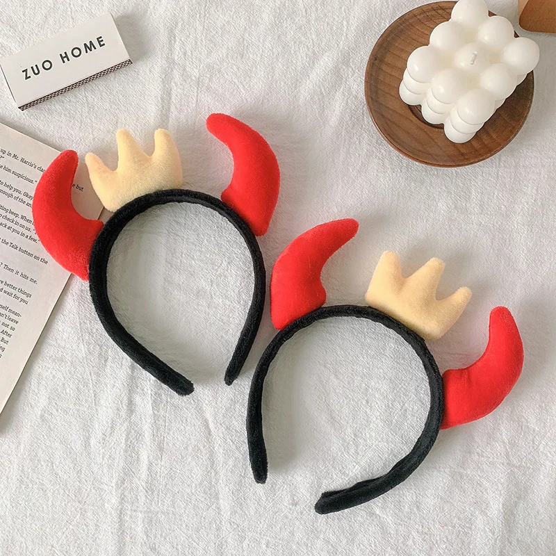 

Christmas Cow Modeling Cos Headband Cartoon Animal Cute Calf Doll Headwear Children Happy New Year Hair Band Hair Accessories