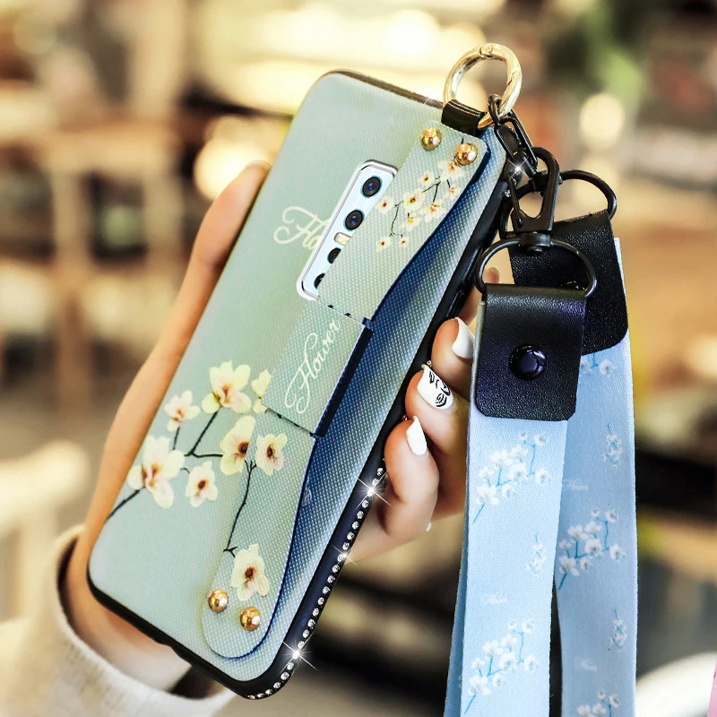 Модные Сломанные Цветы Чехол для телефона Vivo V17 Pro Мягкий Силиконовый Браслет