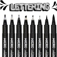 haile 8 pcs hand lettering pencaligraphy brush pensdrawing line pen brush markers art suppliesfor writingdrawingsketching
