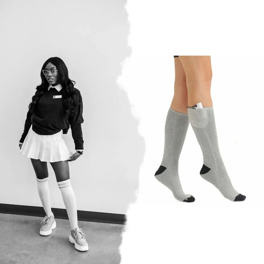 

Electric Heated Socks Women Men Warm Feet Comfortable Winter Warm Socks Rechargeable Battery Cotton Washable Heated Socks