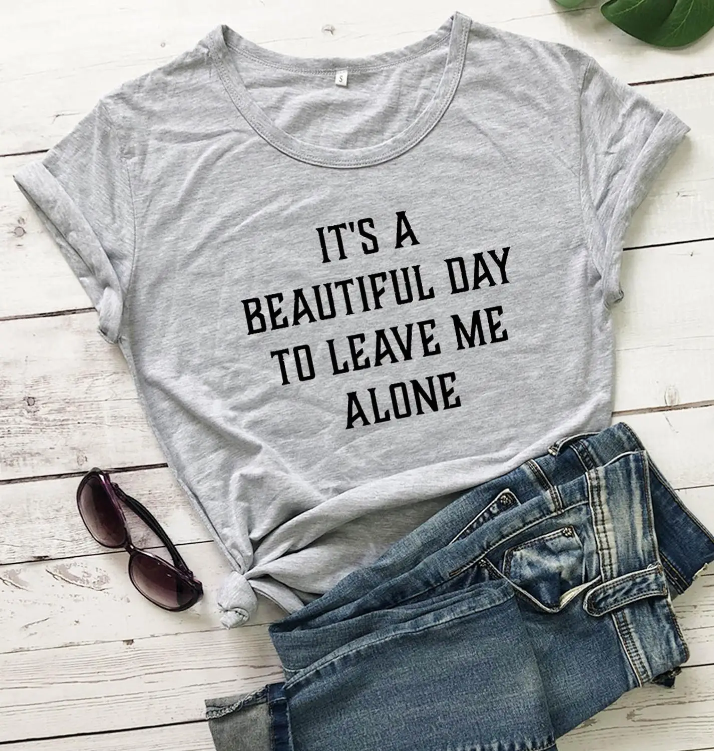 Это прекрасный день чтобы оставить меня один слоган Женская Модная хлопковая