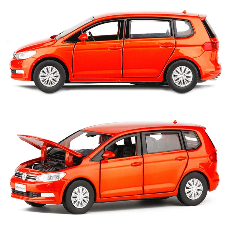 1/32 соотношение Детская игрушка Моделирование VolkswageX Touran игрушечный автомобиль сплав литье под давлением модель звук и светильник вытяните назад игрушки подарок на день рождения