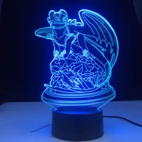 how to train your dragon 2 lamp dragon toothless lamp illusion touch 3d table lamp nightlight light fury led night light