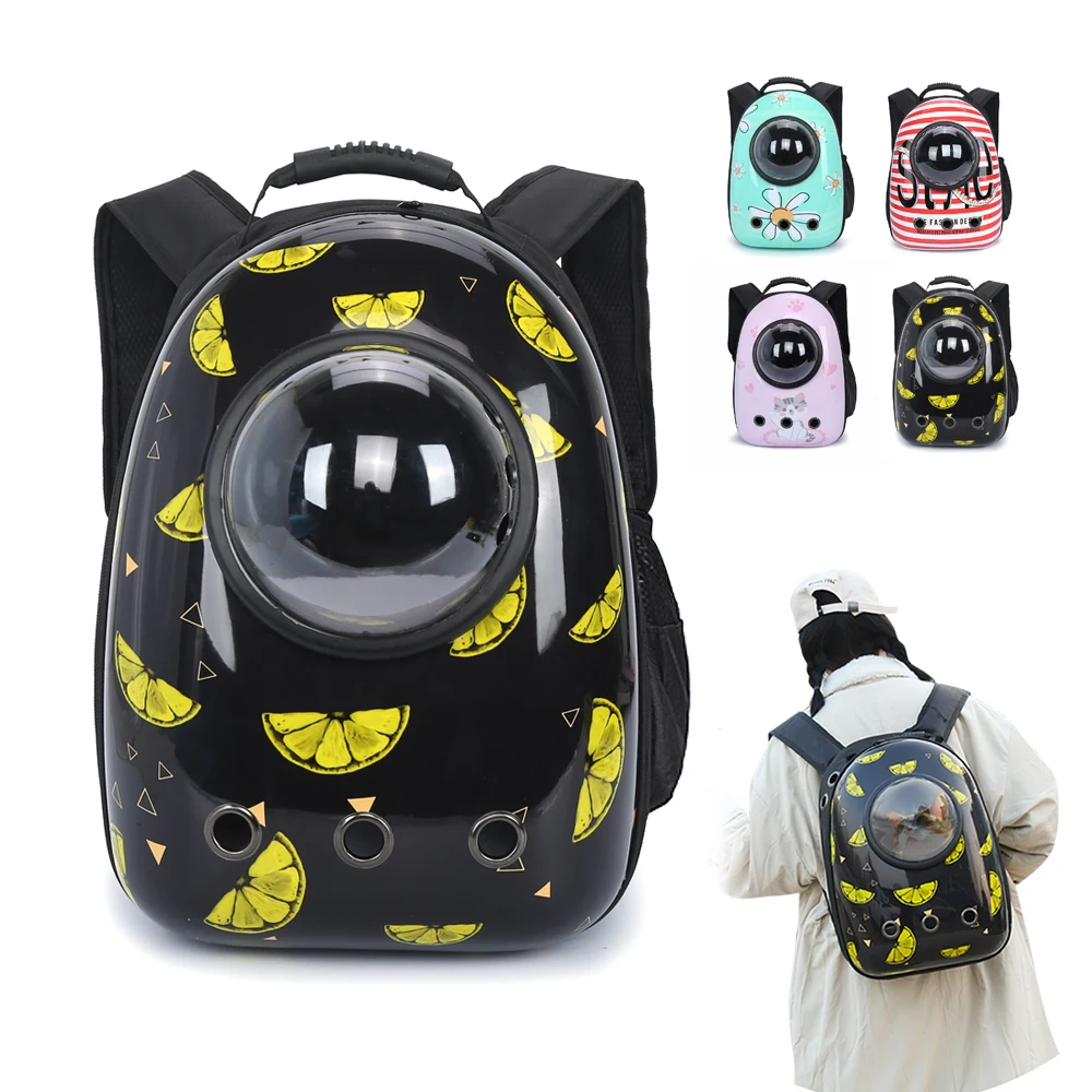

Portable Cat Carrier Bag Breathable Outdoor Cat Puppy Bag Travel Backpack For Cats Transparent Space Capsule Pet Backpack Bag