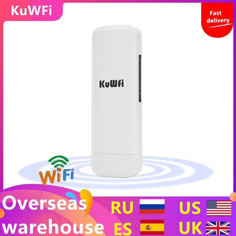 Kuwfi 3 км 2,4 г 300 Мбит/с Wifi CPE маршрутизатор Wifi повторитель Wifi расширитель беспроводной мост точка доступа для беспроводной камеры светодиодный дисплей
