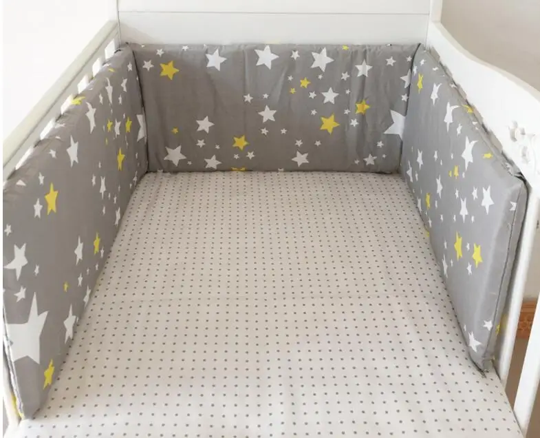 Trojan stars Новинка года; хлопковая детская кровать с рисунком; бамперы; принт со звездой; детская кроватка для новорожденных; Детские бамперы; защита для кроватки для девочек и мальчиков; 1 шт - Цвет: Trojan stars