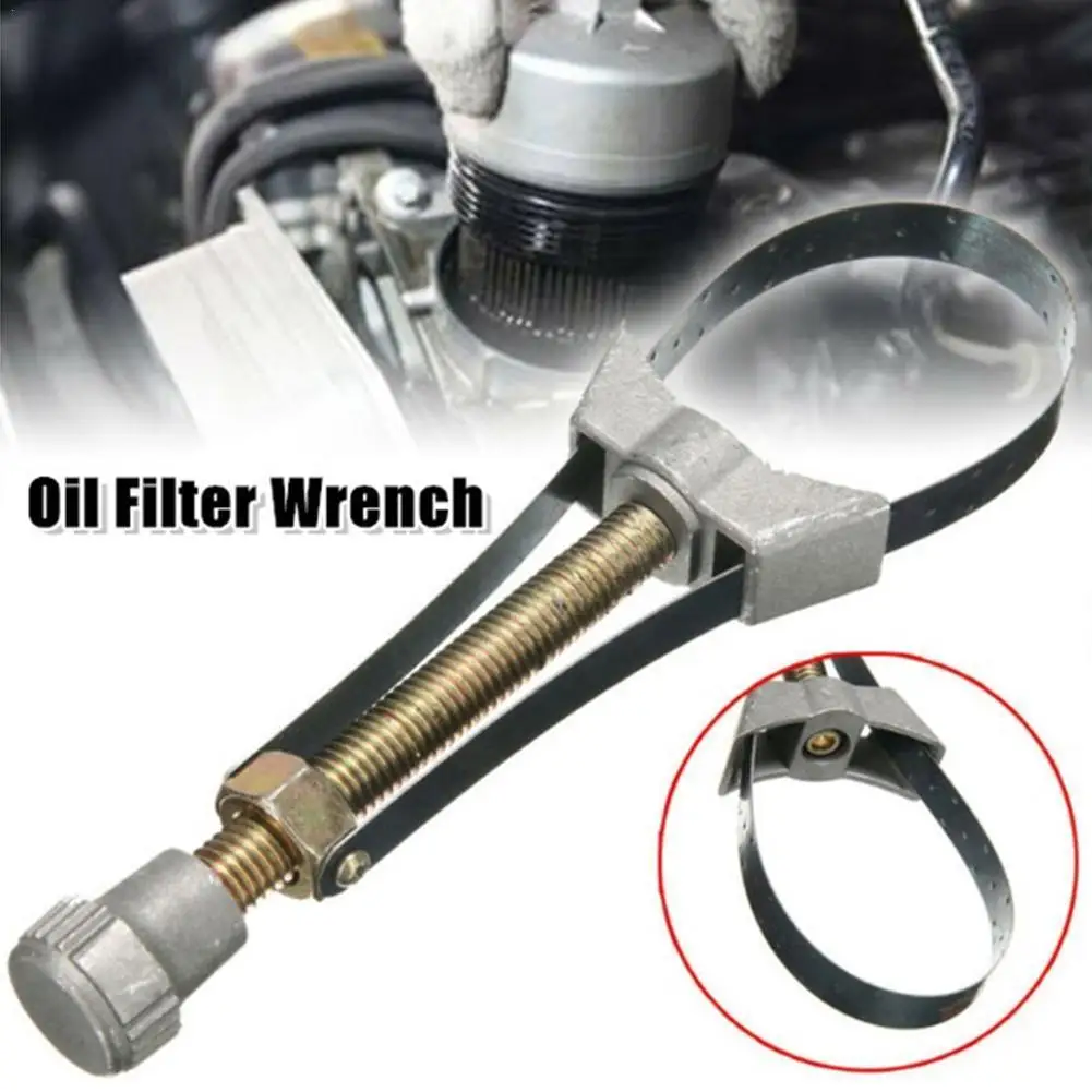 

Car Auto Oil Filter Removal Tool Cap Spanner Strap Wrench 60mm To 120mm Diameter Adjustable For Honda Yamaha Suzuki Repair Tool