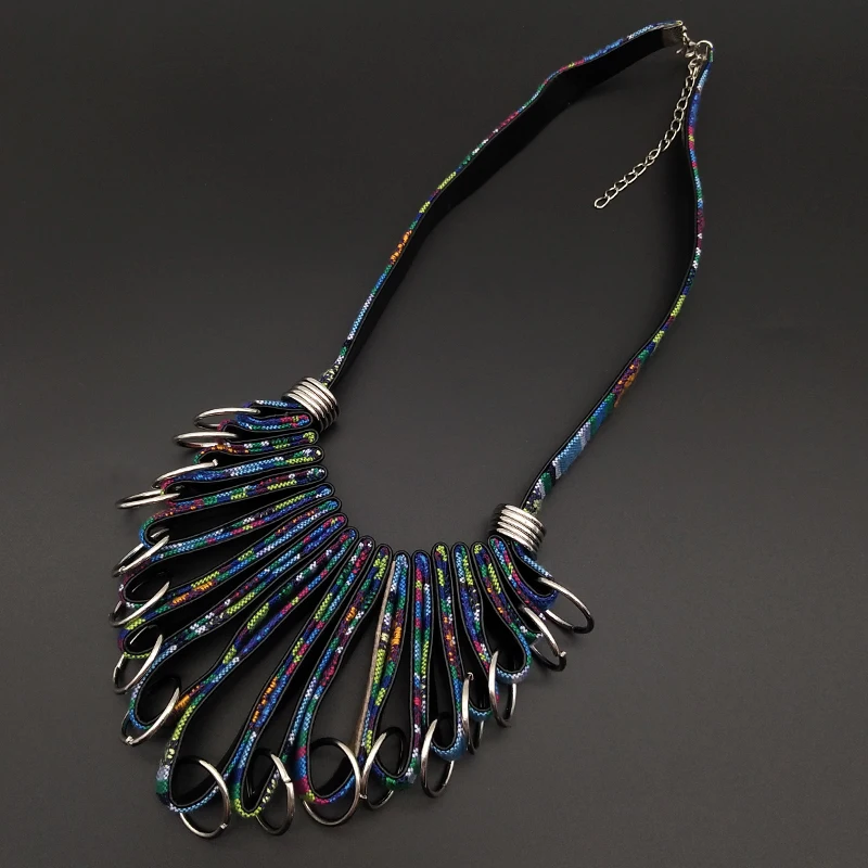 Модное кожаное художественное ожерелье Dandie женское этическое ветрозащитное |