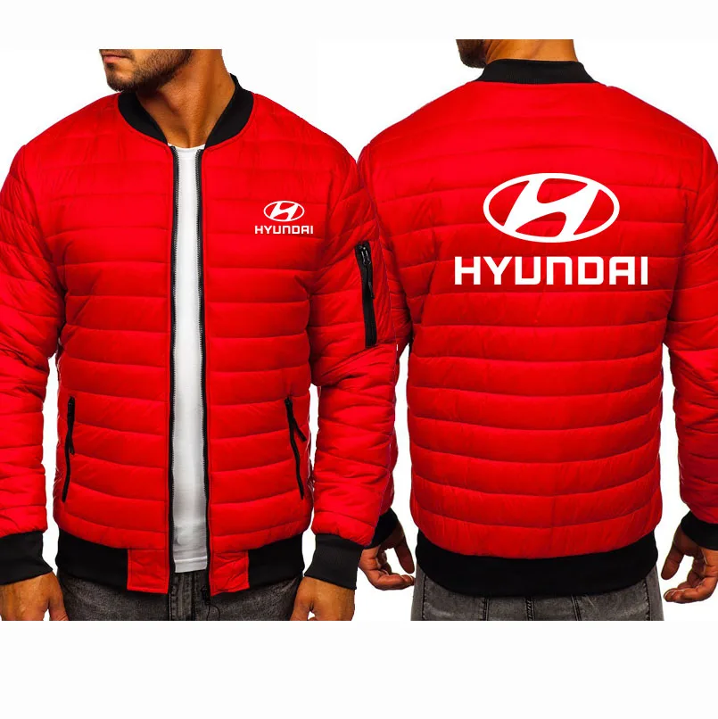 

Men's Hoodie Cotton wool hoodie Hyundai Motor Car Logo printing Winter fleece padded warm jacket Men's Hoodie Zip Jacket
