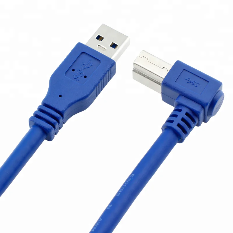 Прямой угол USB 3.0 тип A штекер к Тип B Штекер кабель 2 м 5 3 для док-станции внешние