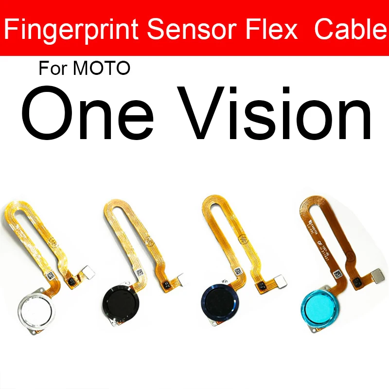 Home Button FingerPrint Touch ID Sensor Flex Cable For Motorola Moto One Vision Fusion Plus + Hyper Zoom Replacement Parts | Мобильные