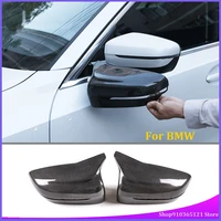 real carbon fiber for bmw 3 5 7 series g20 g28 g30 6 series gt rearview mirror cap replacement mirror cover car accessories