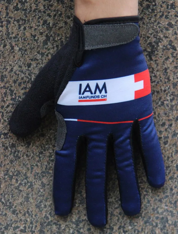 

Winter Fleece Thermal 2015 IAM Team 2 COLORS One Pair Full Finger Cycling Jersey Gloves MTB Road Mountain Gel Gloves