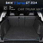 Кожаные Коврики для багажника на заказ для BMW 3 серии GT 2014, напольный коврик для заднего багажника, поднос, ковер, подкладка для груза, автомобильные аксессуары