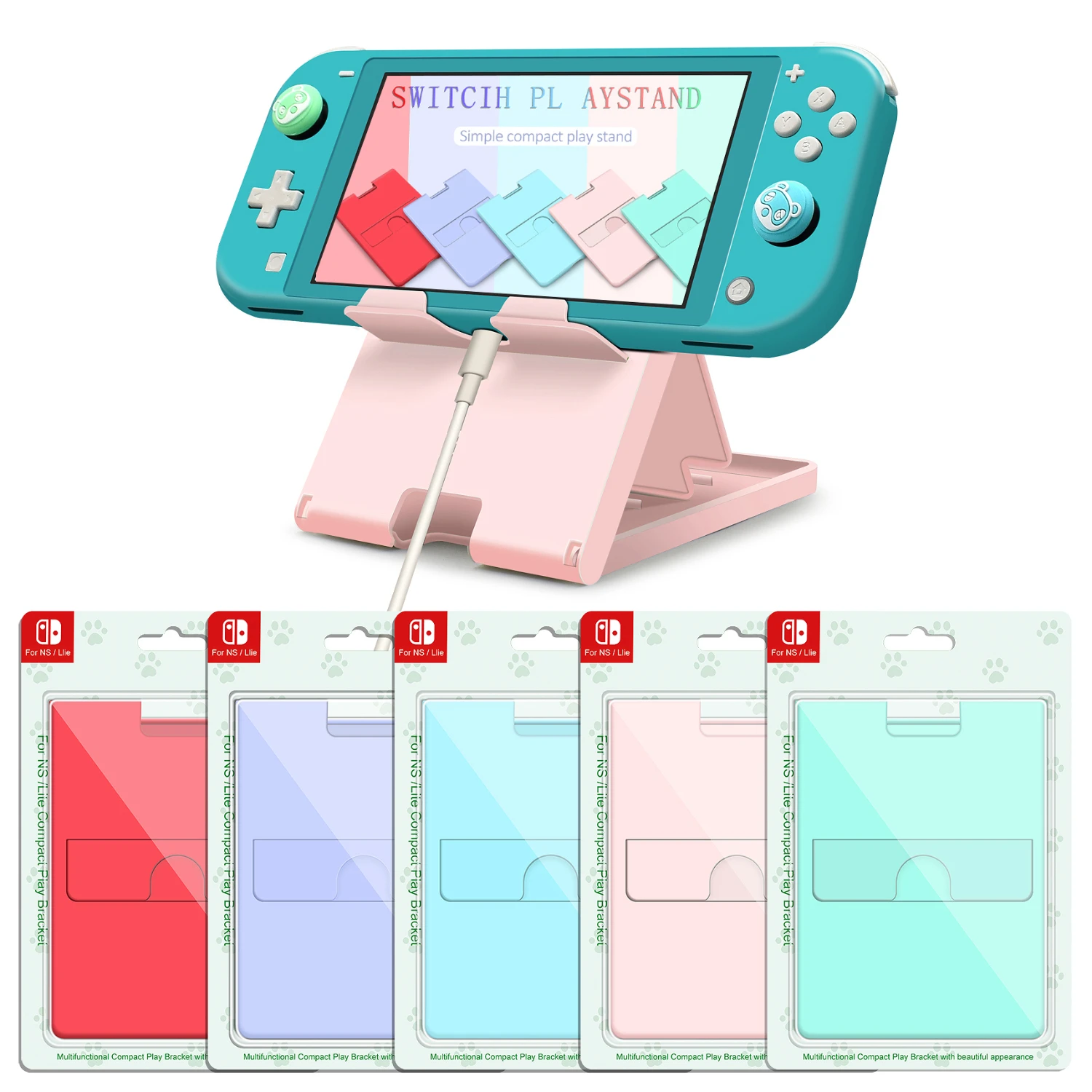 portable travel accessories for nintendo switch conosle stand mini bracket pink blue adjustable for pad phone switch lite holder free global shipping