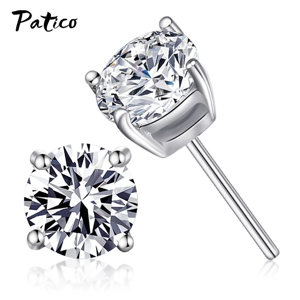 Корейский тренд 925 стерлинговый Серебряный пирсинг Стад Серьги для женские