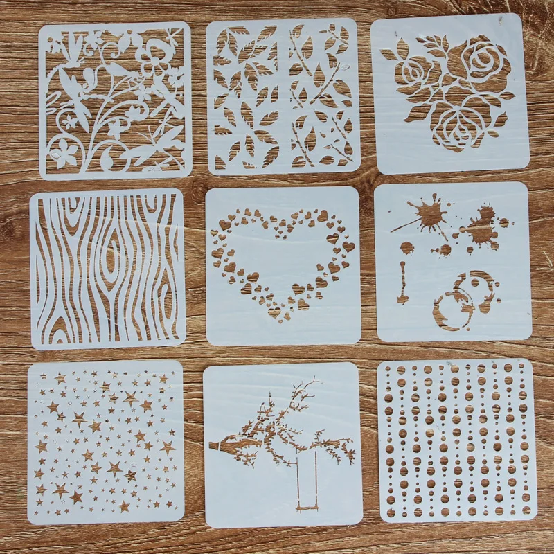 Выдалбливают трафареты для картин Пластик планировщик квадратный Форма