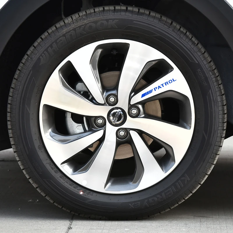 Auto Rims Wheel Hub Stickers for Nissan Patrol Y60 Y61 Y62 car reflective stickers Car Accessories |