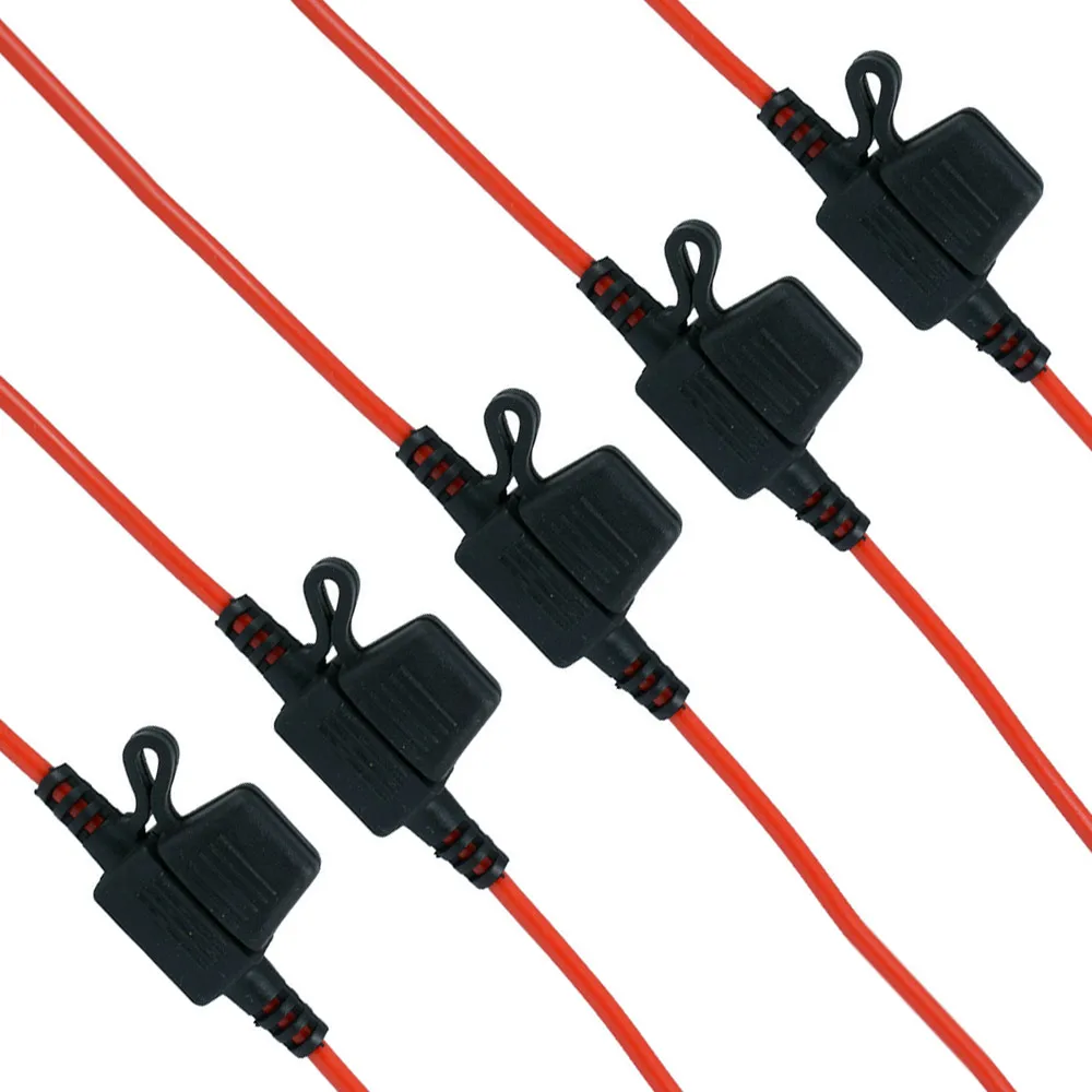 

5pcs Replacement Automotive Splash Proof Automotive Car For 12V 20A Fuses In-line Mini Parts In-line Mini Blade Fuse Holder
