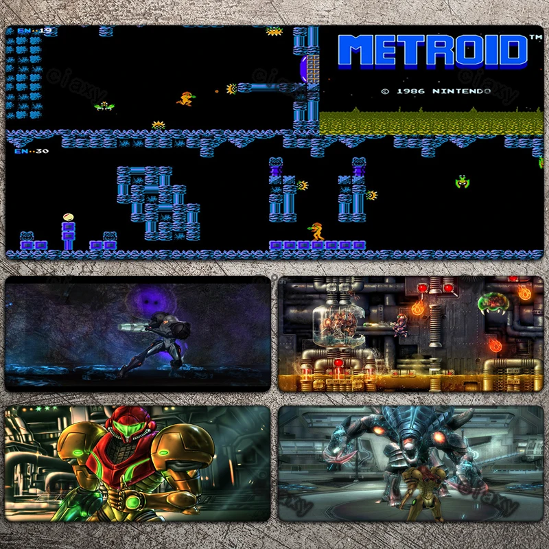 

Большой коврик для мыши Metroid, скоростной коврик для мыши с аниме, настольные коврики Xxl, коврик для клавиатуры, нескользящий коврик для мыши д...