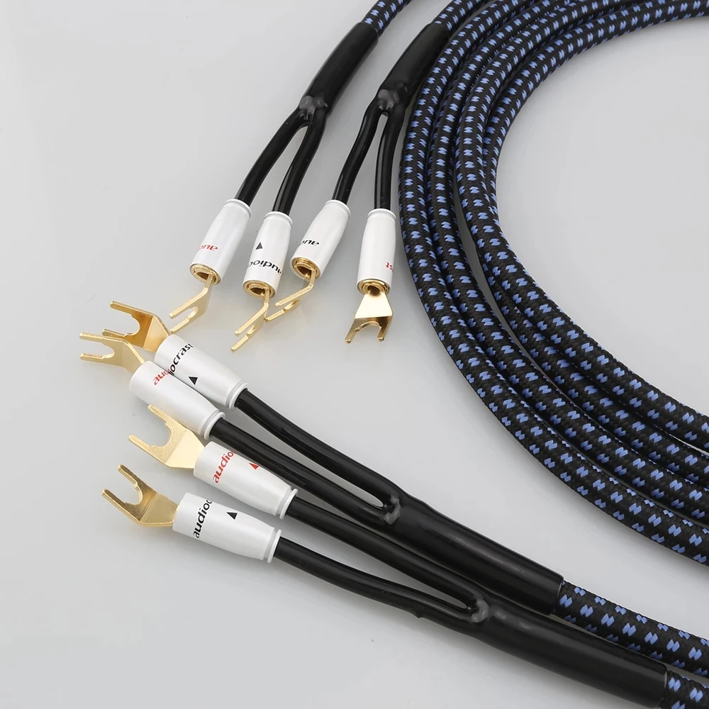Кабель Audiocrast SP14 Hi-Fi посеребренный для динамиков высококлассный провод колонок с