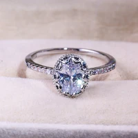 exquisite zircon engagement wedding band rings finger party jewelry accessories fashion women crystal rings for women