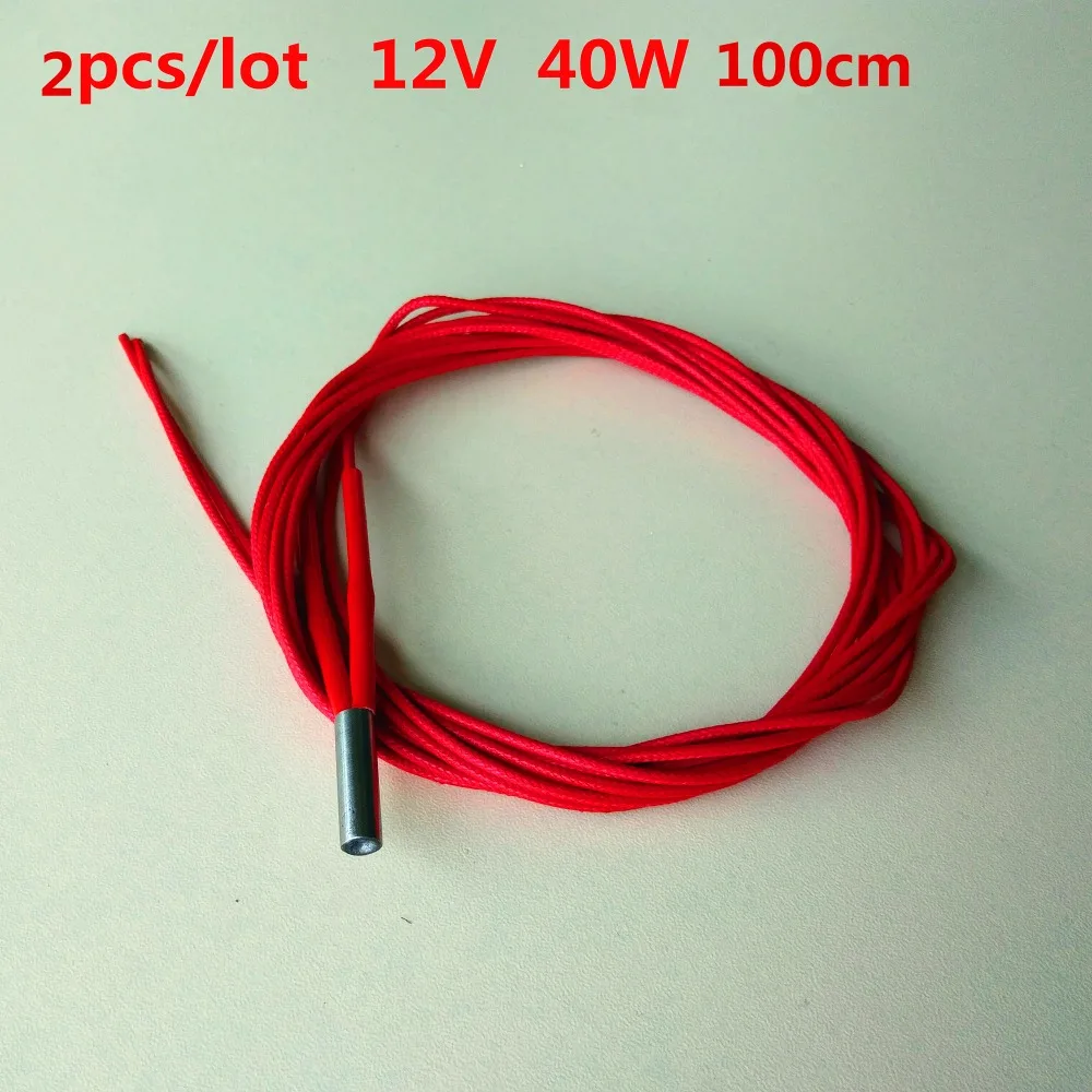 Нагреватель картриджа 12 в 40 Вт 100 см 6x30 Reprap Mendel для hotend экструдера сенсорная