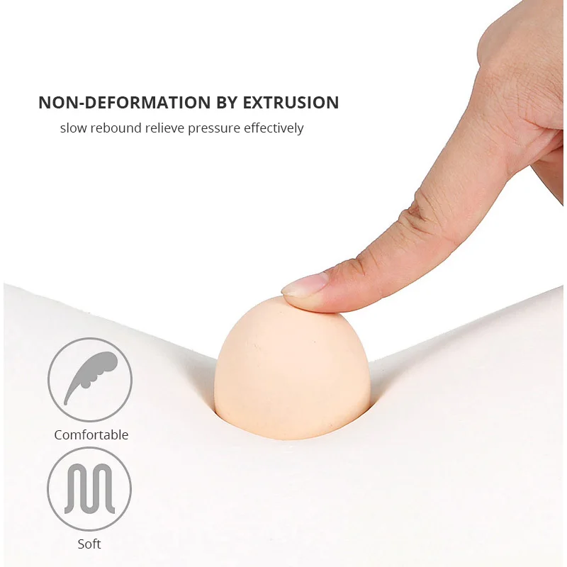 Подушка для шеи на подголовник хлопковая с эффектом памяти расслабления мышц