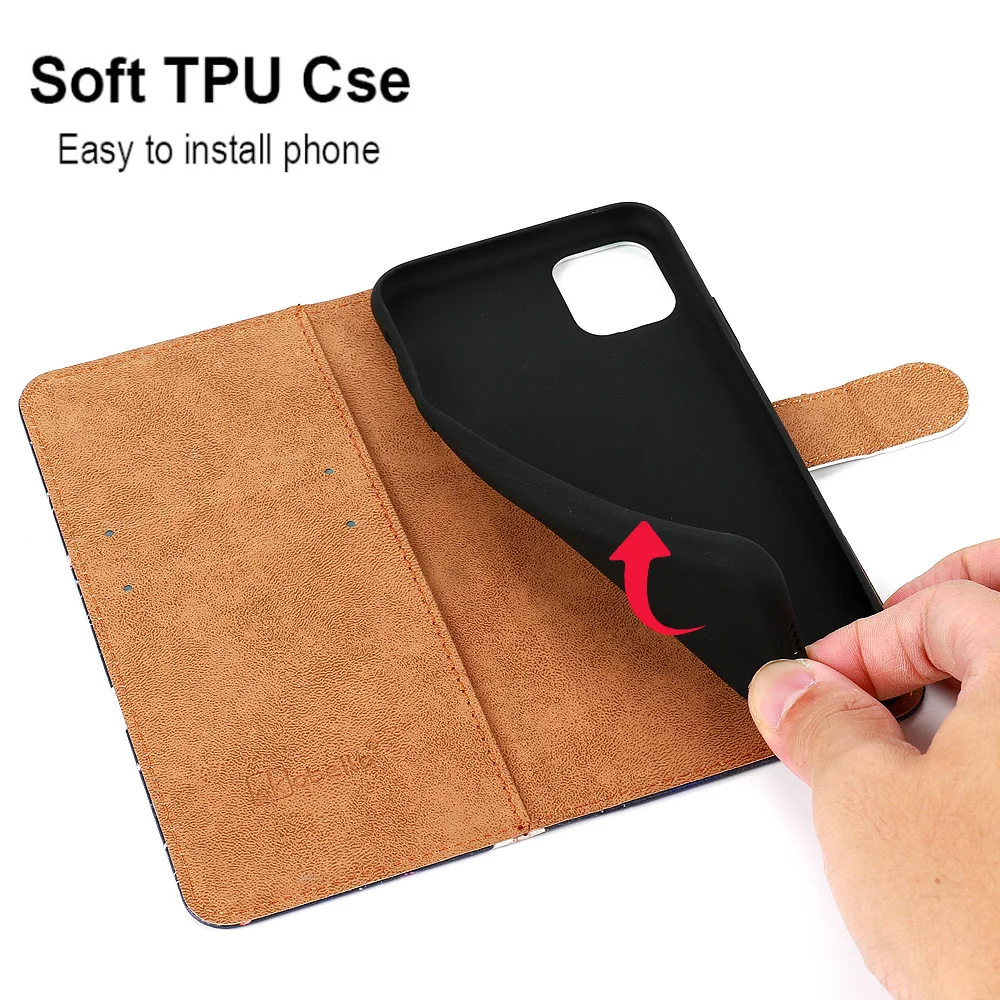 Stand Flip Leather Case For Sony Xperia 10 II L1 E5 XP XA1 Plus XA2 Ultra XA Funda Wallet Bag Painted Shockproof | Мобильные