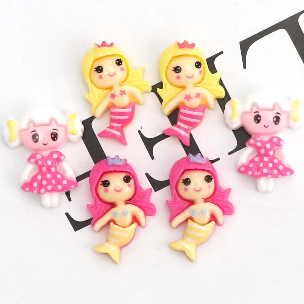 2020 резиновые пуговицы с плоской задней стороной в стиле русалки для одежды