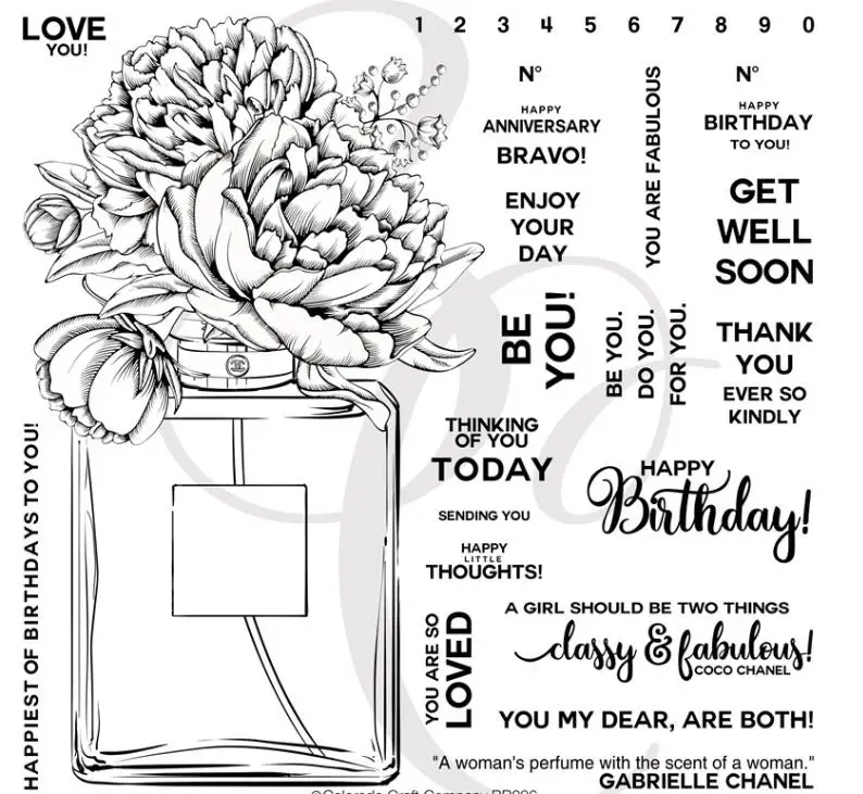 Цветок Прозрачный силиконовый штамп/печать для DIY скрапбукинга/фотоальбома