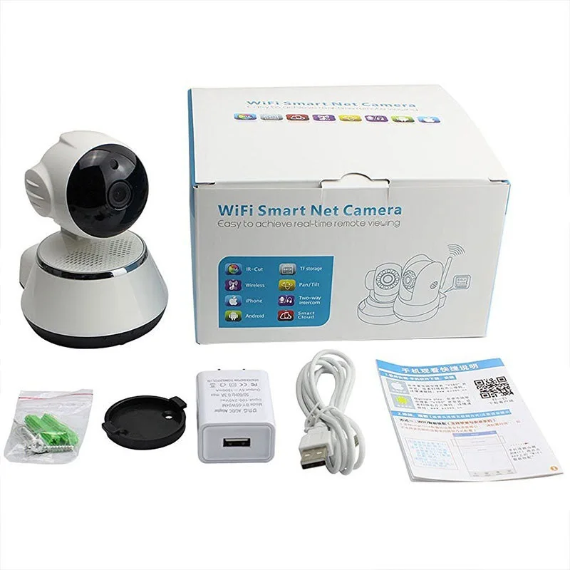 720P Камера WI-FI безопасности IP Беспроводной CCTV домашнего наблюдения Ночное видение