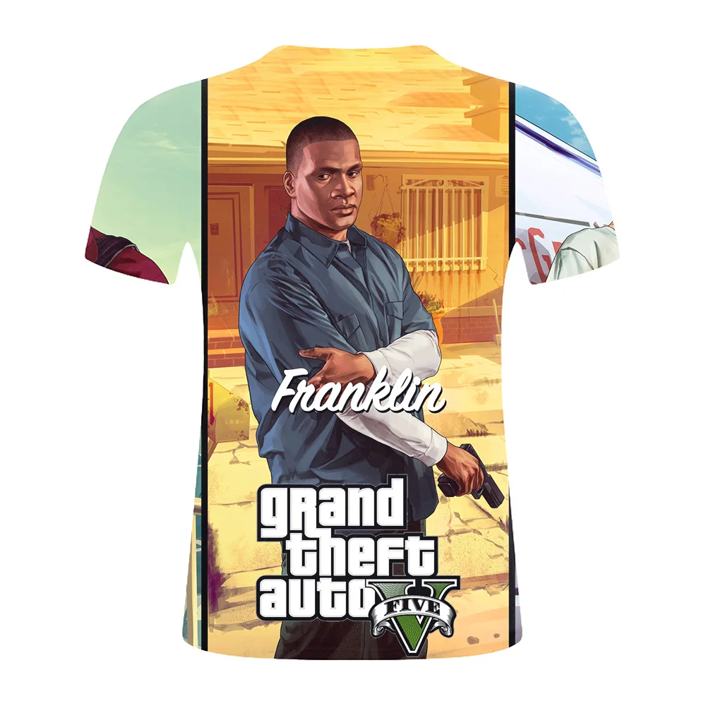 Grand Theft Auto GTA Футболка Мужская Уличная Длинная с 5 мужская и женская известный