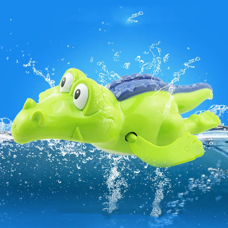 Детская игрушка для купания плавающая с крокодильей крокодилькой заводная игра