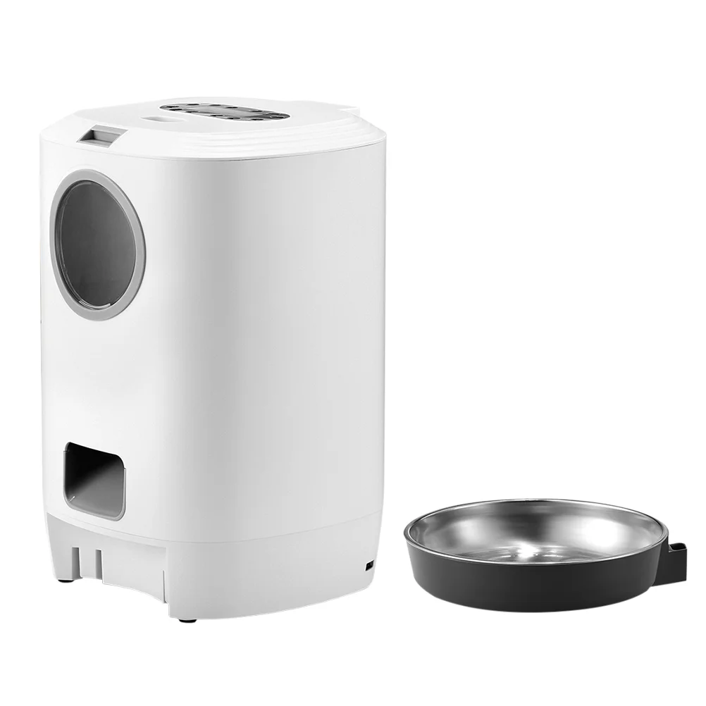 

1 Set Smart Voice Cat Feeder Pet Feeding Bowl Cat Dry Food Dispenser Pet Supply