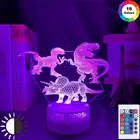 3D светодиодный ночсветильник с USB, 16 меняющихся цветов, динозавр, дистанционное и сенсорное управление, настольная лампа, украшение для спальни, детские подарки D30