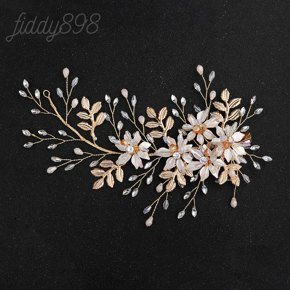 Винтажные золотые свадебные аксессуары для волос на выпускной женские заколки с