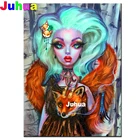 5d алмазная живопись Большой глаз девушка и лиса полная квадратная круглая мозаика 3d Стразы Вышивка Алмазная фантазия женское домашнее искусство