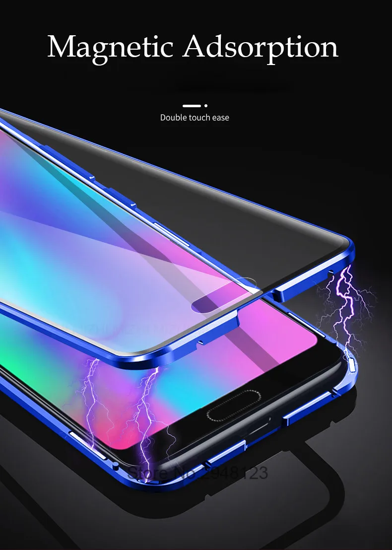 360 магнитный чехол для huawei honor 10 облегченное закаленное стекло Двойные чехлы на huawei i honor 10 light honer 10 lite Back Coque Capa
