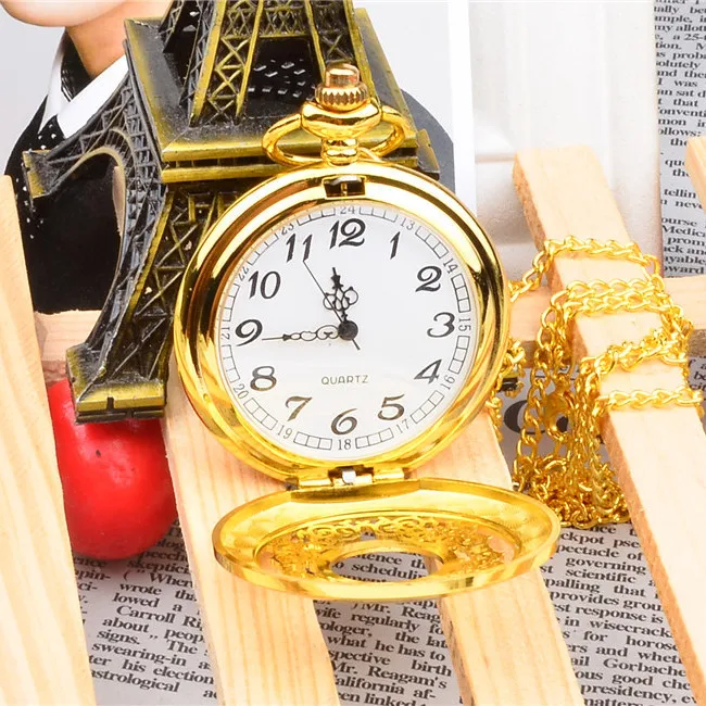 

Personality Gift Hollow Retro Pocket Watch Male Flip Creative Couple Student Female Quartz Non-Mechanical Watch Female