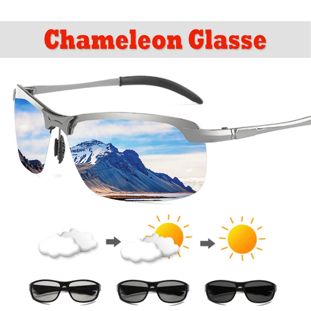 

Классические фотохромные женские солнцезащитные очки для вождения, мужские Поляризованные брендовые дизайнерские солнцезащитные очки, оч...