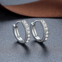 light luxury inlaid zirconium ring ring single row ear buckle fashion trend