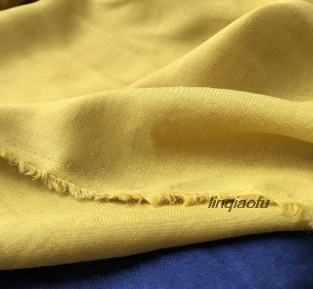 Имбирная ткань ramie высококачественное льняное платье-Ципао для одежды