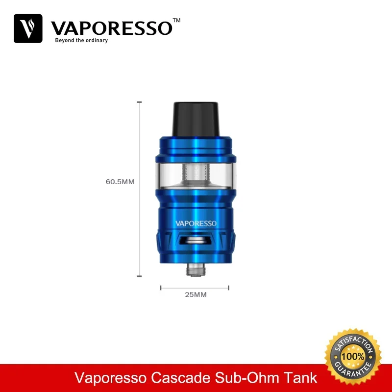 Испаритель для сигарет etrooniqu Vaporesso Cascade Tank 24 мм диаматер 7 мл атомайзер с