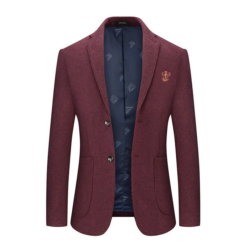 Мужской повседневный Блейзер свадебный пиджак пуловер однотонный приталенный