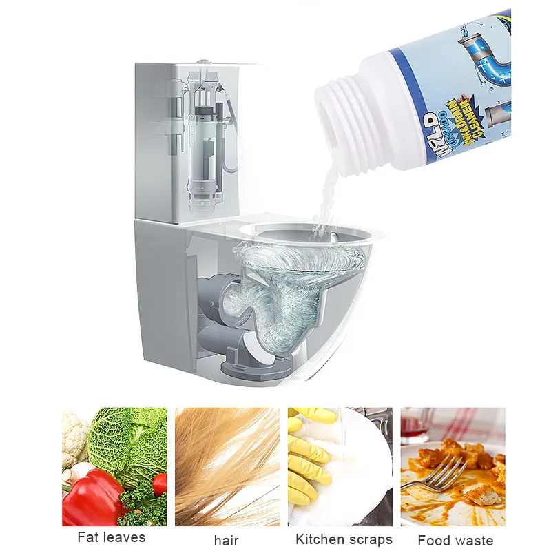 

3pcs Plumbing Agent Sink Drain Cleaner Toilet Kitchen Remove Foul Clogging Sewer Dredging Dredgeagent Powerful Pipe LBShippin