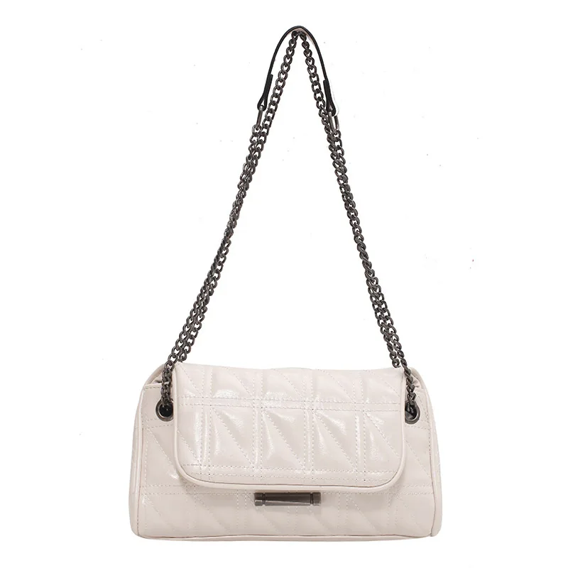 

Lingge chain bag 2021 new all-match messenger bag female soft leather sense small square bag casual one-shoulder messenger bag