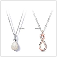 authentic 925 sterling silver freshwater cultured baroque pearl pendant necklace for women bead charm diy fashion jewelry
