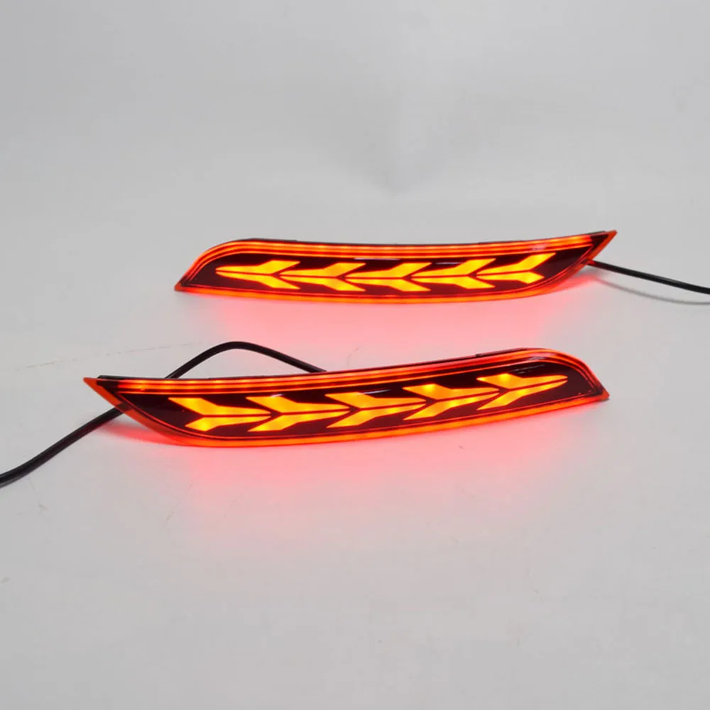 

ECAHAYAKU 1 Pair LED DRL Daytime Running Light Rear Tail for VW Polo 2014 2015 2016 2017 2018 Rear Brake Light Rear Bumper Light